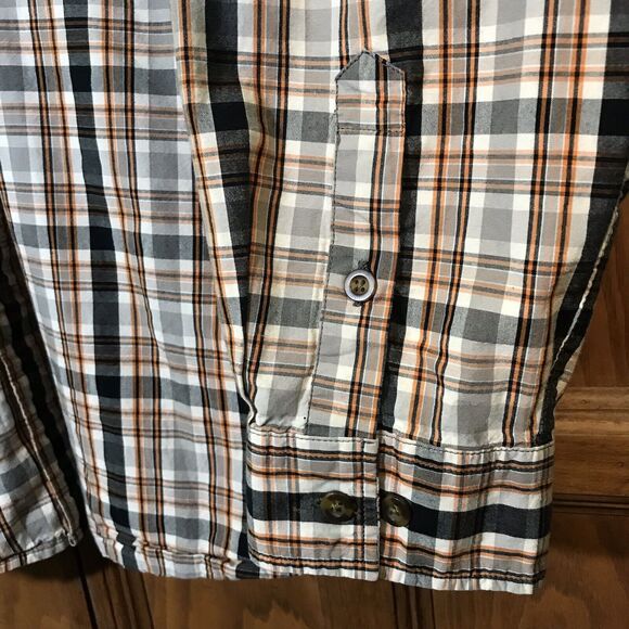 Carhartt Relaxed Men's 2XL Shirt Multicolor Chambray Plaid LS Pocket Button Down - Picture 6 of 12